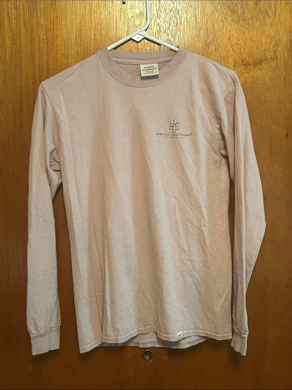 Simply Southern Men's Long Sleeve Crewneck in Dusty Rose